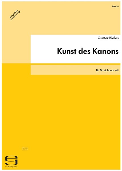 Kunst des Kanons für Streichquartett (1994) Kunst des Kanons für Streichquartett (1994)