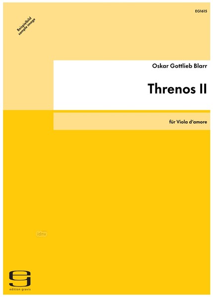 Threnos II für Viola d‘amore (1978)