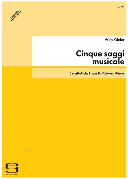 Cinque saggi musicale für Flöte und Gitarre (1995) Cinque saggi musicale für Flöte und Gitarre (1995)