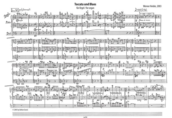 Toccata und Blues für Orgel solo (2003)