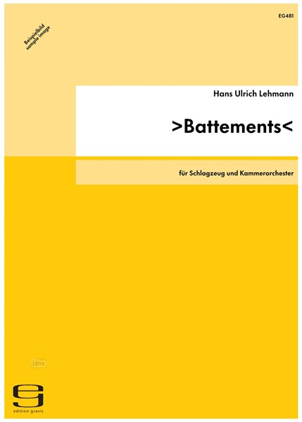 >Battements< für Schlagzeug und Kammerorchester (1994/95)