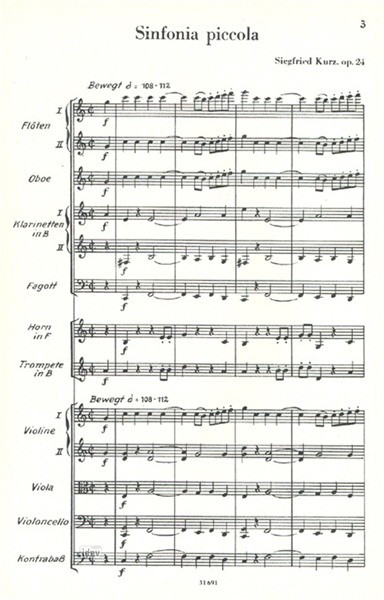 Sinfonia piccola für Orchester op. 24 Sinfonia piccola für Orchester op. 24