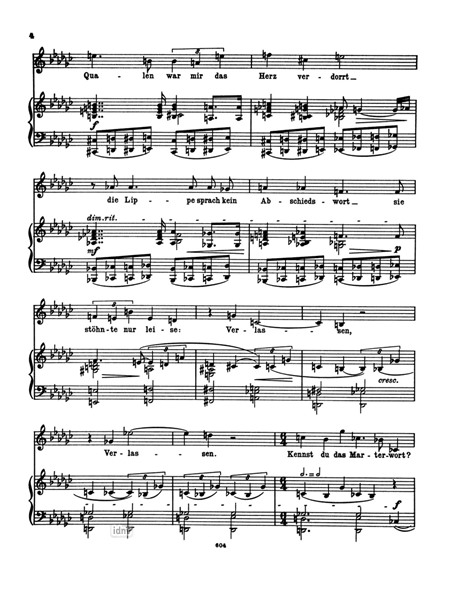 Verlassen Op. 6 Nr. 4 für Gesang und Klavier Verlassen Op. 6 Nr. 4 für Gesang und Klavier