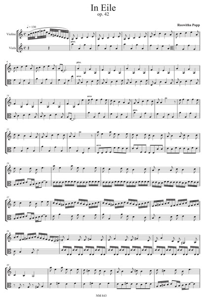 In Eile & Pausa et turba für Violine und Viola In Eile & Pausa et turba für Violine und Viola