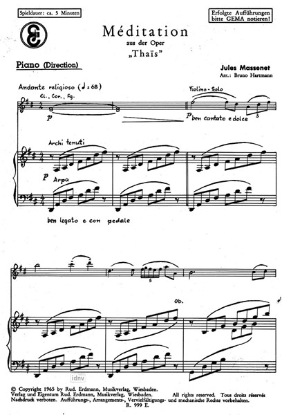 Meditation für Salonorchester Meditation für Salonorchester