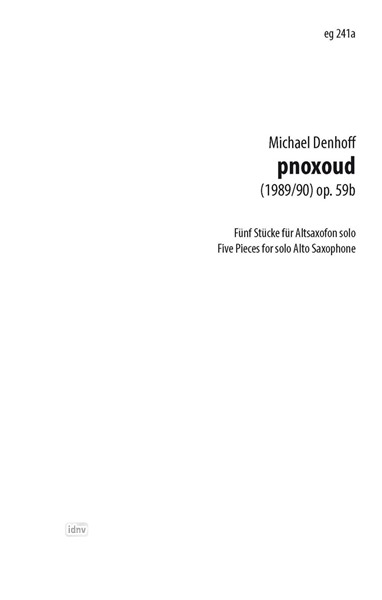 pnoxoud für Altsax solo op. 59b (1989/90)