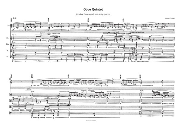 Oboe Quintet für Oboe/Englischhorn und Streichquartett (1992) Oboe Quintet für Oboe/Englischhorn und Streichquartett (1992)