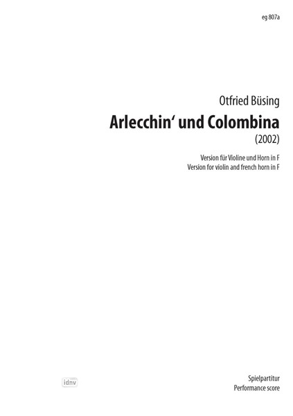 Arlecchin` und Colombina für Violine und Horn (2002)