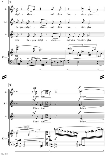 Tränentröpfchen für Frauen- und Kinderchor (SSA) und Klavier Tränentröpfchen für Frauen- und Kinderchor (SSA) und Klavier