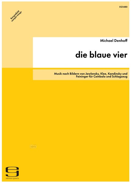 die blaue vier für Cembalo und Schlagzeug op. 14 (1977)