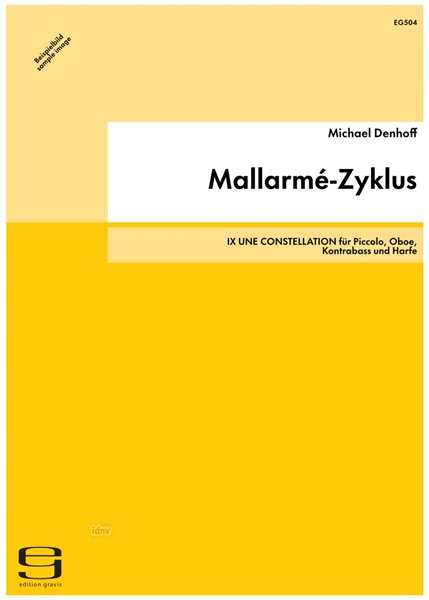 Mallarmé-Zyklus für Piccolo, Oboe, Kontrabass und Harfe op. 75, 9 (1995/96)