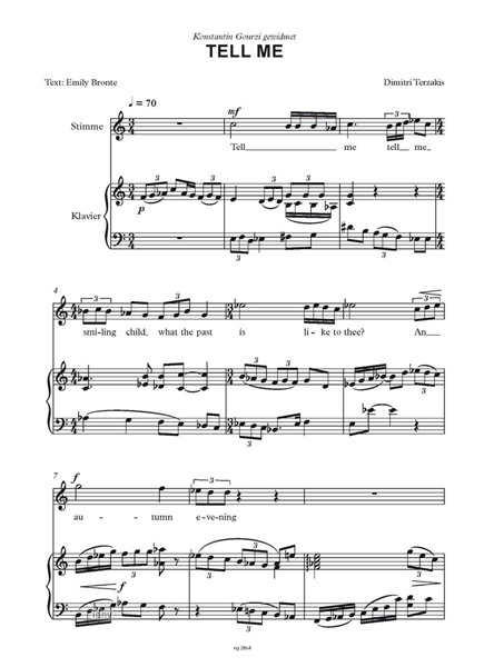 Tell me für Sopran und Klavier (2021) Tell me für Sopran und Klavier (2021)