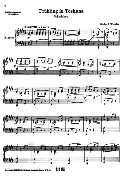 Frühling in Toskana für Klavier Frühling in Toskana für Klavier