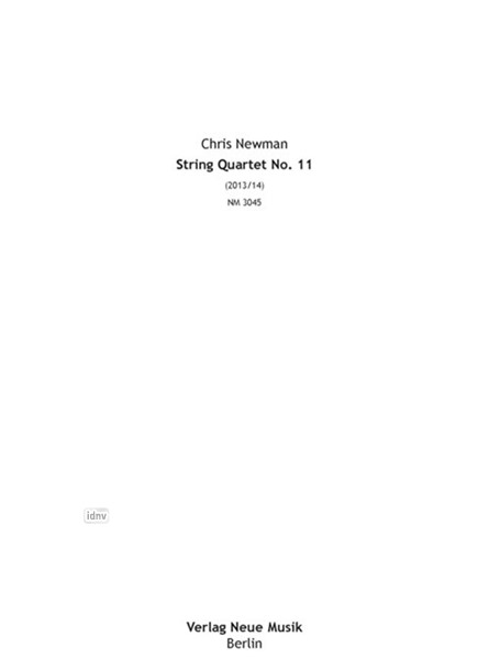 String Quartet No. 11 für Streichquartett (2013/14)