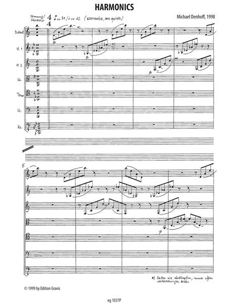 Harmonics für sieben Streicher (1998) Harmonics für sieben Streicher (1998)