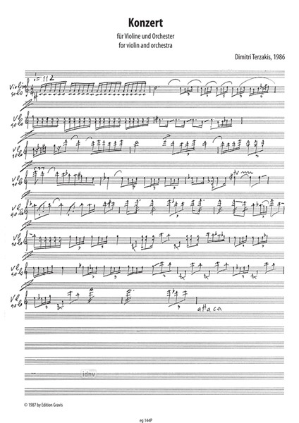 Konzert für Violine und Orchester (1986) Konzert für Violine und Orchester (1986)