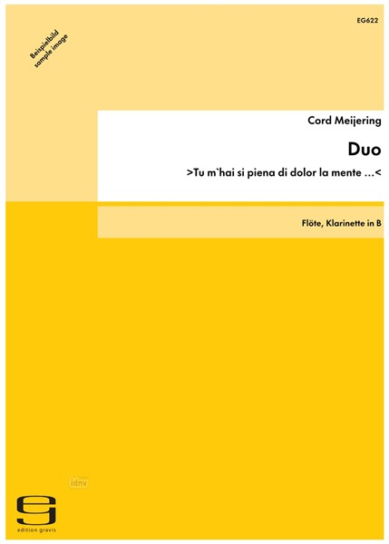 Duo >Tu m`hai si piena di dolor la mente ...< für Flöte und Klarinette (1997) Duo >Tu m`hai si piena di dolor la mente ...< für Flöte und Klarinette (1997)