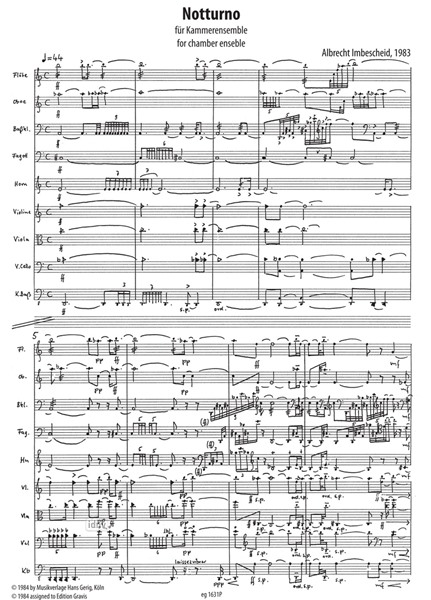 Notturno für Kammerensemble (1983) Notturno für Kammerensemble (1983)