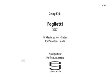 Foglietti für Klavier zu 4 Händen (1997)