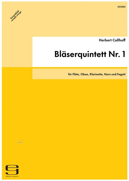 Bläserquintett Nr. 1 für Flöte, Oboe, Klarinette, Horn und Fagott (1967/69)