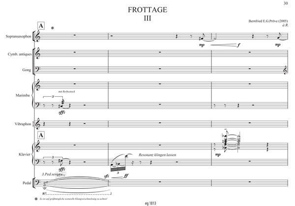 Frottage I–III für Saxophon, Schlagzeug und Klavier (2003-2005) Frottage I–III für Saxophon, Schlagzeug und Klavier (2003-2005)