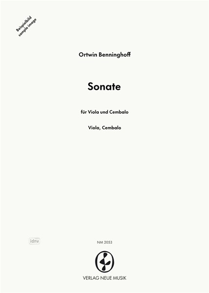 Sonate für Viola und Cembalo (1972/83) Sonate für Viola und Cembalo (1972/83)