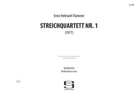 Streichquartett Nr. 1 für Streichquartett (1977)