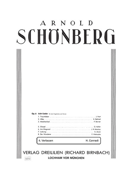 Verlassen Op. 6 Nr. 4 für Gesang und Klavier Verlassen Op. 6 Nr. 4 für Gesang und Klavier