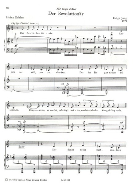 So muss es sein, Marie für Gesang und Klavier So muss es sein, Marie für Gesang und Klavier