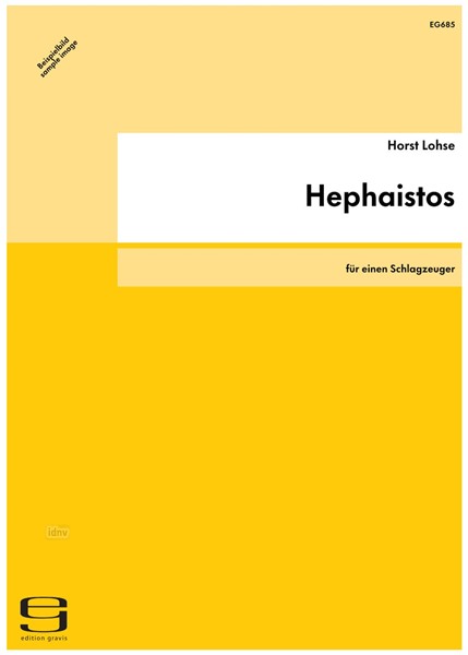 Hephaistos für einen Schlagzeuger (1999) Hephaistos für einen Schlagzeuger (1999)