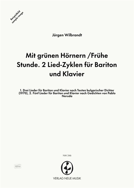 2 Lied-Zyklen für Bariton und Klavier (1. 1970, 2. 1975/76) 2 Lied-Zyklen für Bariton und Klavier (1. 1970, 2. 1975/76)