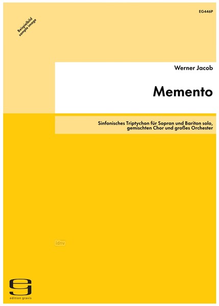 Memento für Sopran und Bariton solo, gemischten Chor und großes Orchester (1994)