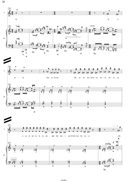 La seconda attesa di Euridice für Sopran und Klavier (2013/14) La seconda attesa di Euridice für Sopran und Klavier (2013/14)