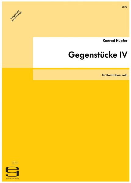 Gegenstücke IV für Kontrabass solo (1985)