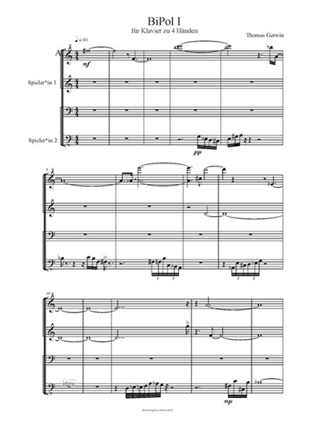 BiPol 1 für Klavier zu vier Händen (2018) BiPol 1 für Klavier zu vier Händen (2018)