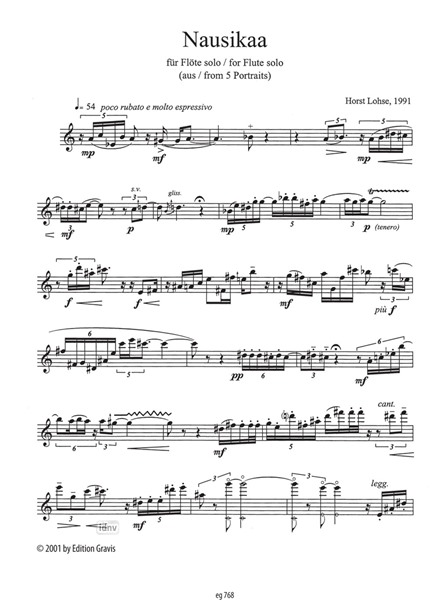 Nausikaa für Flöte solo (1991) Nausikaa für Flöte solo (1991)