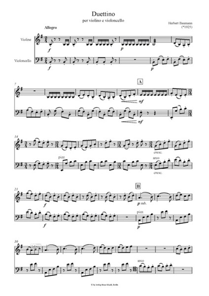 Duettino per violino e violoncello (2017)