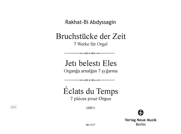 Bruchstücke der Zeit für Orgel (2021)