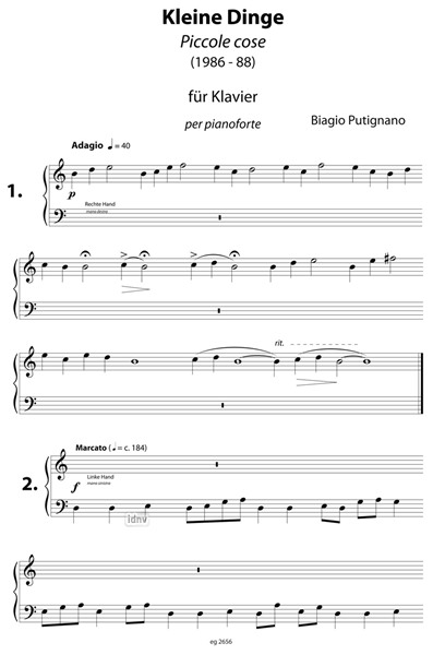Kleine Dinge für Klavier Kleine Dinge für Klavier