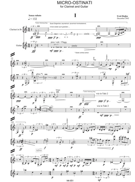 Micro-Ostinati for Clarinet and Guitar Micro-Ostinati for Clarinet and Guitar