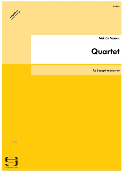 Quartet für Saxophonquartett (1984) Quartet für Saxophonquartett (1984)