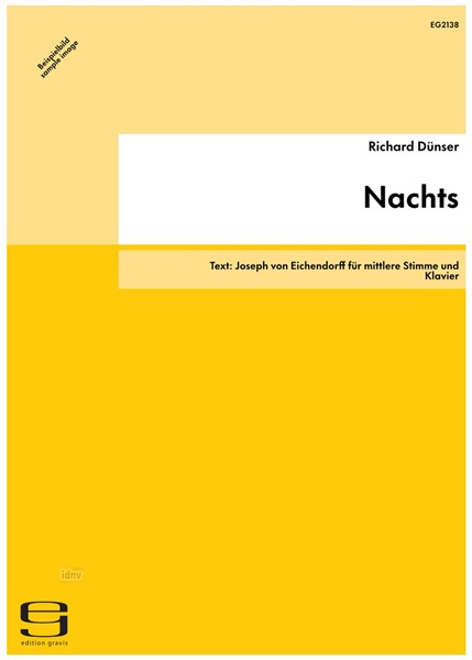 Nachts für mittlere Stimme und Klavier (1982/2014)