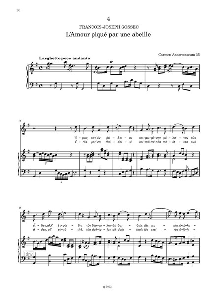 Neuf Odes d'Anacréon für Gesang und Harfe oder Klavier (1799, 1817) Neuf Odes d'Anacréon für Gesang und Harfe oder Klavier (1799, 1817)