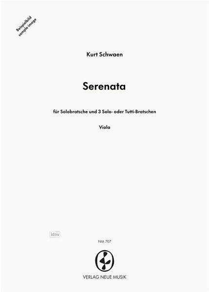 Serenata für Solobratsche und 3 Solo- oder Tutti-Bratschen