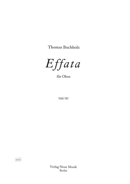 EFFATA für Oboe