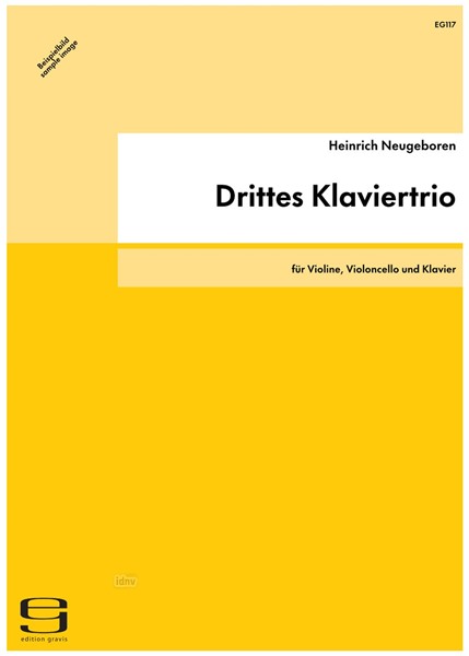 Drittes Klaviertrio für Violine, Violoncello und Klavier (1921/23)