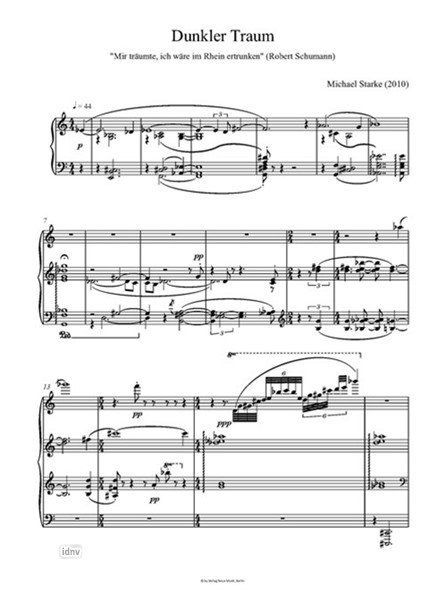 Dunkler Traum für Klavier (2010) Dunkler Traum für Klavier (2010)