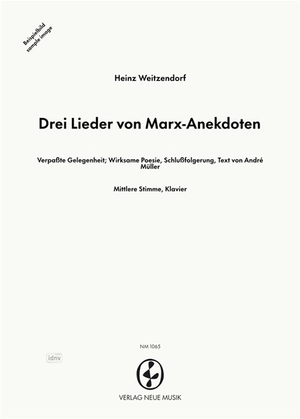 Drei Lieder von Marx-Anekdoten für mittlere Stimme und Klavier