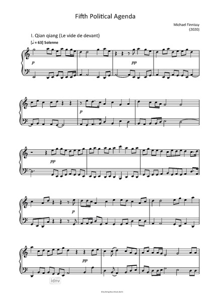 Fifth Political Agenda für Klavier (2020) Fifth Political Agenda für Klavier (2020)