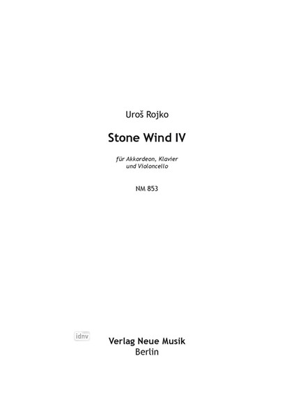 Stone Wind IV für Akkordeon, Klavier und Violoncello